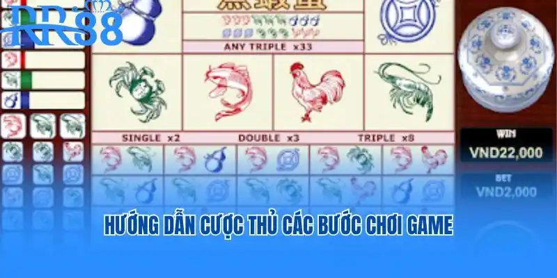 Hướng dẫn cược thủ các bước chơi game Bầu Cua Tôm Cá đơn giản